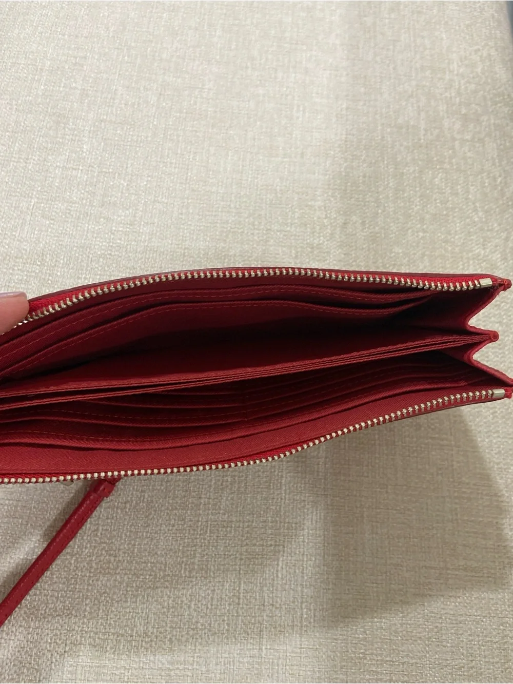 Coach Red Leather Wristlet/Wallet